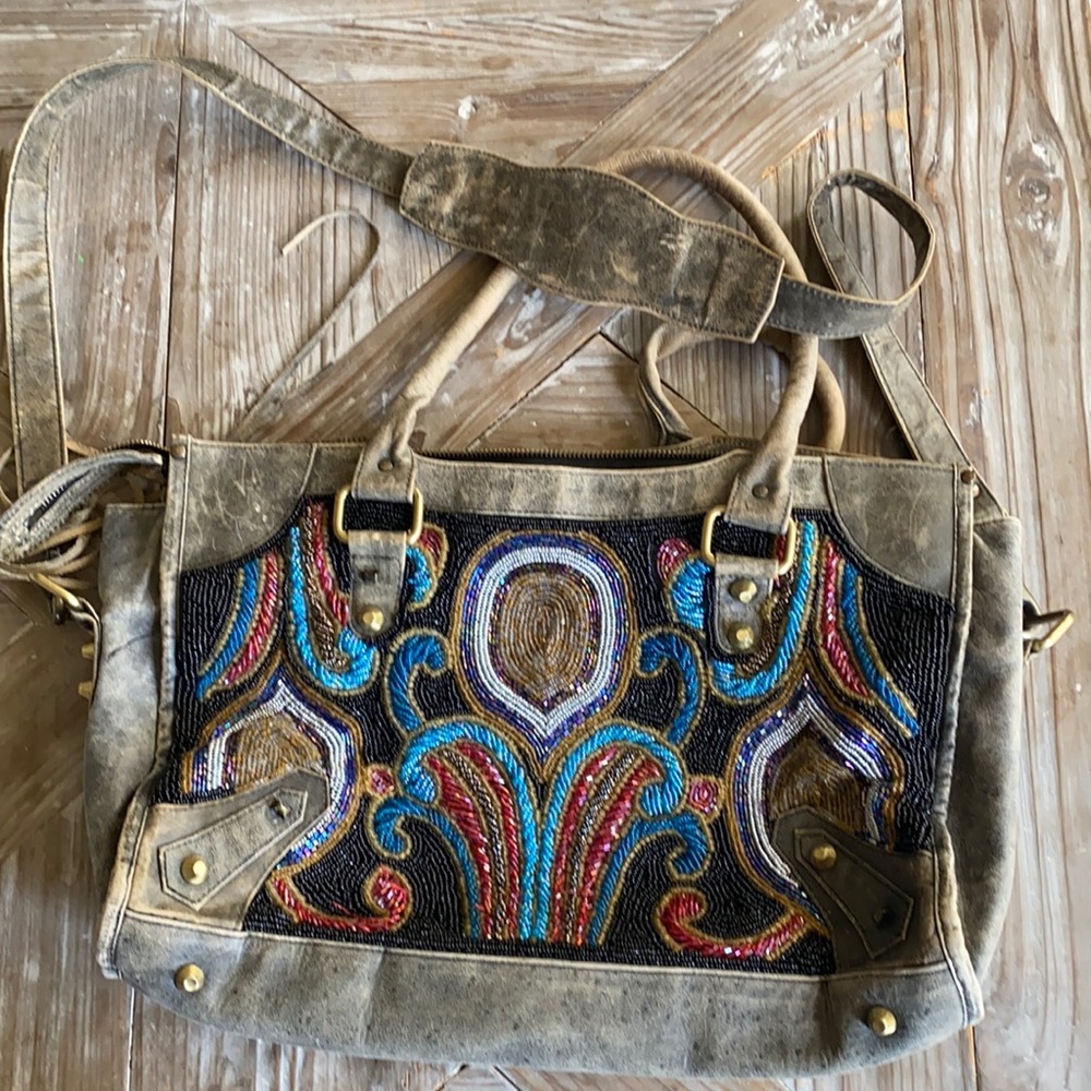 Christiana beaded bag in good shape flows shown